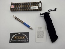 **NEW & RARE** Darrel Ralph DDR Flame Ano Ti & Blue Carbon Fiber Click Pen DR071 picture