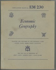 War Department Education Manual EM230 Economic Geography WWII 1944 picture