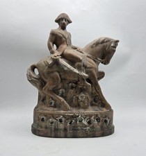 Rare George Washington Horse Chalkware Plaster Chalk Statue Figure Vtg Antique? picture