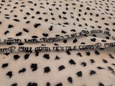 Vintage 1983 Borg heavy Faux Fur Fabric Dalmation Print  63