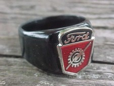 1950s 1960s FORD TRUCKS  LOGO BLACK CHROME RING #9 NOS HI- QUALITY CLASS picture