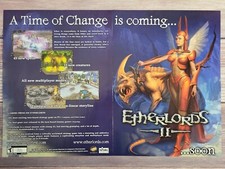 Etherlords II 2 PC Game 2003 Double Page Promo Ad Art Print Poster picture