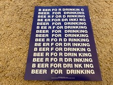 VBK20 ADVERT 11X16 OLD BLUE LAST - BEER FOR DRINKING picture