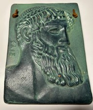 Vintage Zeus King of Gods Relief Wall Plaque Handmade Greece Classical Art picture