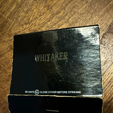Vintage Whitaker Black Advertising Matchbook Matchbook Cover picture