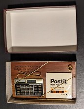 Vtg 1991 Heartwood Creations Pen Holder Post-it & Sceptre SS-46 Calculator NEW picture