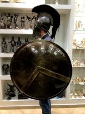 Spartan 300 Shield Leonidas Ancient Greek Army Battle Round Shield Handmade picture