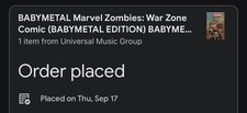 Babymetal Edition Marvel Zombies War Zone Comic Noto / 3500 PRESALE CONFIRMED picture