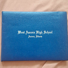 West Aurora High School Aurora IL Signed Diploma Cover & Certificate 2009 picture