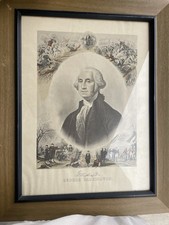 Antique 1866 Engraving of George Washington by J.C. Buttre – Framed picture