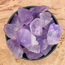 3PCS Genuine Amethyst Raw Stone Rough Amethyst Crystal Chunk Healing Home Decor picture