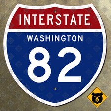 Washington Interstate 82 highway route sign shield 1957 Yakima Kennewick 18x18 picture