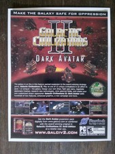 Galactic Civilizations II Dark Avatar Video Game Print Ad 2007 Retro Promo Art  picture