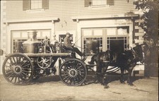 HFD Hartford? Horse-drawn Steam fire engine VERY NICE IMAGE c1910 RPPC bhn picture