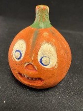 Antique HALLOWEEN JOL Mini CANDY CONTAINER Veggie Man Jack-O-Lantern Germany? picture