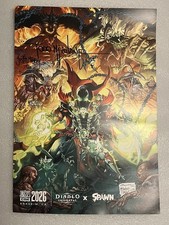 DIABLO IMMORTAL X SPAWN POSTER 2X SIGNED BY TODD MCFARLANE 20”x14” BLIZZCON 2026 picture