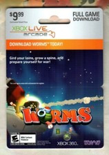 XBOX LIVE Worms ( 2007 ) Gift Card ( $0 - NO VALUE - Collectible Only ) picture