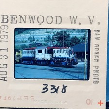 1979 Benwood WV Train Locomotives 1776 Bicentennial Dan Moyer 35mm Slide picture