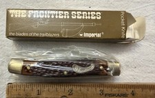 VINTAGE FRONTIER SERIES POCKET KNIFE USA IMPERIAL NEW OLD STOCK BOX POCKETKNIFE picture