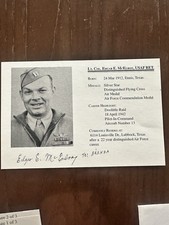 Doolittle Raider Edgar E McElroy Signed Photo Lt Col USAF WWII picture