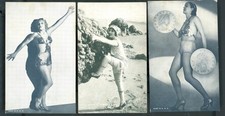 3  Vintage 1940-50s Postcard Young Lady PIN-UP Bathing Beauties picture