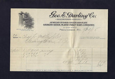 1915 Geo. E. Darling Co. Providence RI Jewelry Billhead, Antique Ephemera picture