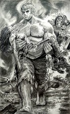 HULK OOAK 💥 Original Pencil Art 10x16 Lou Ferrigno Inspired Laura Banner Marvel picture