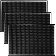 3 Pack Bar Mat for Countertop 18 x 12 Inch Rubber Non Spill Mat for Bartendin... picture