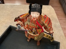 Samurai Musha / Gogatsu Ningyo Warrior Doll Pre WWII Vintage JAPAN picture