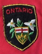 ONTARIO Vintage Patch CANADA Travel Hiking Coat Of Arms picture