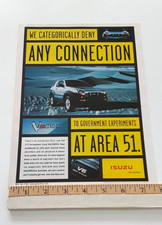 1999 ISUZU VEHICROSS - AREA 51 -  ORIGINAL AD picture