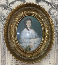 Antique French Hand Painted Miniature Duchess of Mouchy c1900 picture