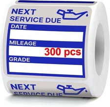 300PCS Oil Change Reminder Stickers 2x2 Service Labels Next Due Auto Tags picture