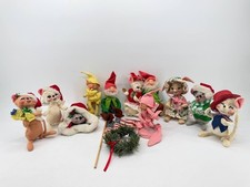 Vintage Annalee Dolls Mixed Holiday Mouse Elf Lot 1990 1991 1993 2002 picture