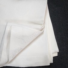 Vtg 20s Antique Grandma's White Tablecloth 9 Napkins Damask Linen 7'5