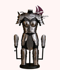 ZAIN Full Knight Armor Set | Polished Silver Gothic Plate Costume, Chainmail picture