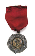 BORDER CITIES OLD BOYS  STERLING SILVER 925 MEDAL ON RIBBON #2 picture