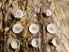 Vtg 50-60s Miniature Japanese Ceramic Tea Set - Mid-Century Modern picture