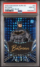 2025 KAKAWOW AURA DC BATMAN SCRIPT ART BLUE /95 #1 PSA 10 picture