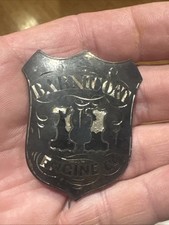 Antique 1880s Boston Obsolete Badge Silver Barnicoat 11 Engine Co Rare Fire Dept picture