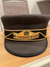 RARE VINTAGE CHICAGO ROCK ISLAND & PACIFIC RAILROAD CONDUCTOR HAT W BADGE picture
