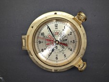 Vintage Chadburns Liverpool & London Maritime Brass Clock Nautical England *Read picture