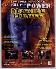 Machine Hunter PS1 1997 Vintage Print Ad/Poster Official Playstation 1 Promo Art picture