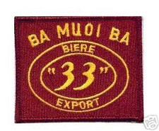 VIETNAM BIERE BEER BA MUOI BA 33 AKA TIGER PISS NAM EMBROIDERED PATCH picture