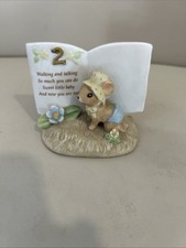 Enesco Ceramic 2nd Birthday Mouse with Book Cute Verse about Turning Two Vintage picture