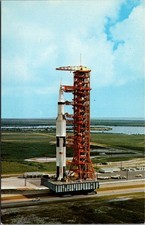 Apollo 4 Saturn V Rocket Kennedy Space Center Postcard NASA TWA picture