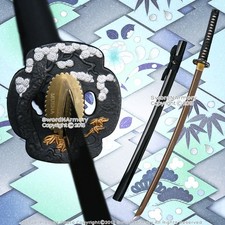 Musashi Kami Forge Folded Steel Samurai Katana Sword Through Harden Sharp Blade picture
