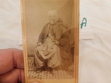 452 COSSACK With Large Sword Ottoman Empire CDV Photo 1870's NOTE BACK MARKINGS picture