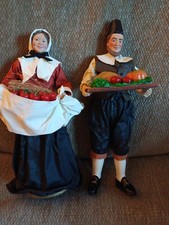 Vintage Midwest Cannon Falls Pilgrim Couple Thanksgiving Figures picture