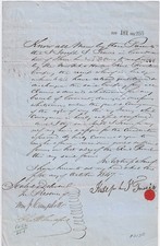 CIVIL WAR General Sandford, NY Militia, NYC Draft Riots, 2x Signed 1851 RR Doc. picture
